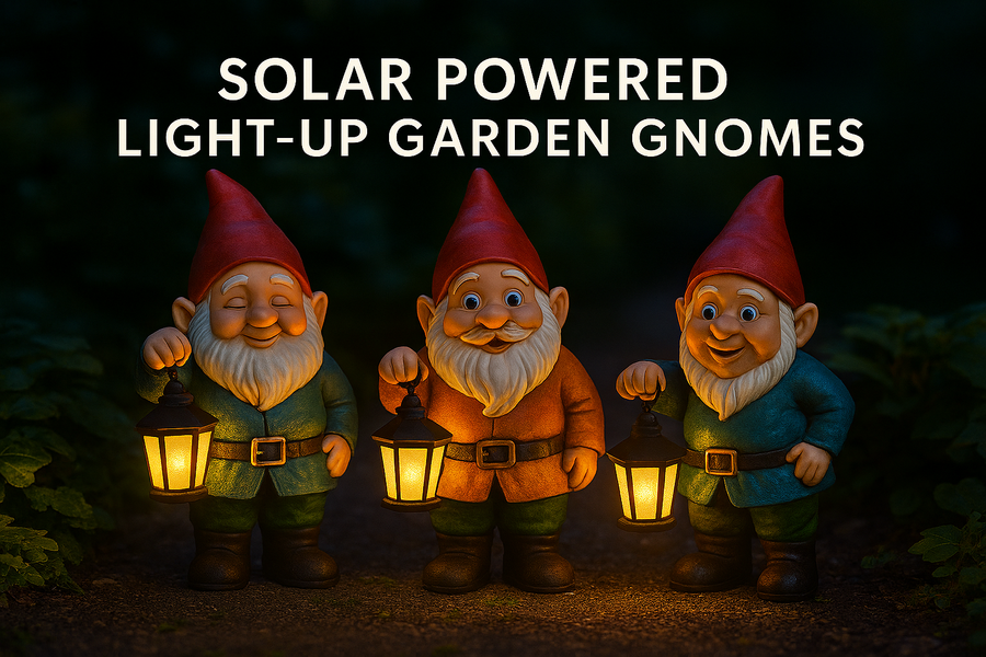 Solar Powered Light‑Up Garden Gnomes | Garden Gnome World