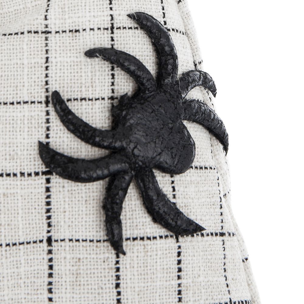 Black Sitting Gnome With Spider Hat – Halloween Decor Set of 2