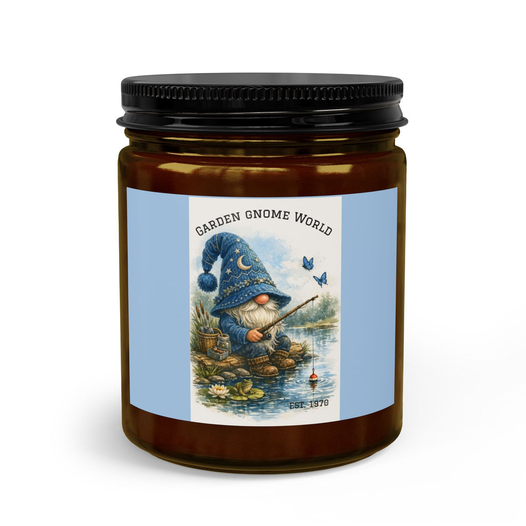 High Hat Blue Gnome Fishing Candle Set — Jar Candle with Matches & Wick Trimmer