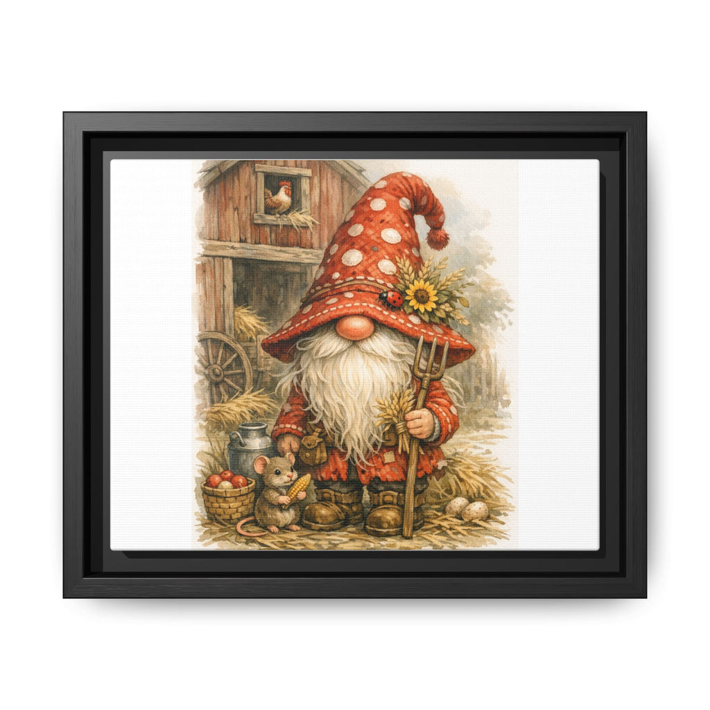 High Hat Farmhouse Gnome Art Print — Framed Matte Canvas