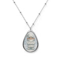 Oval Necklace — Winter Gnome Teardrop Pendant