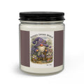 Purple High Hat Garden Gnome Candle Set with Matches & Wick Trimmer — Whimsical Floral Scented Jar