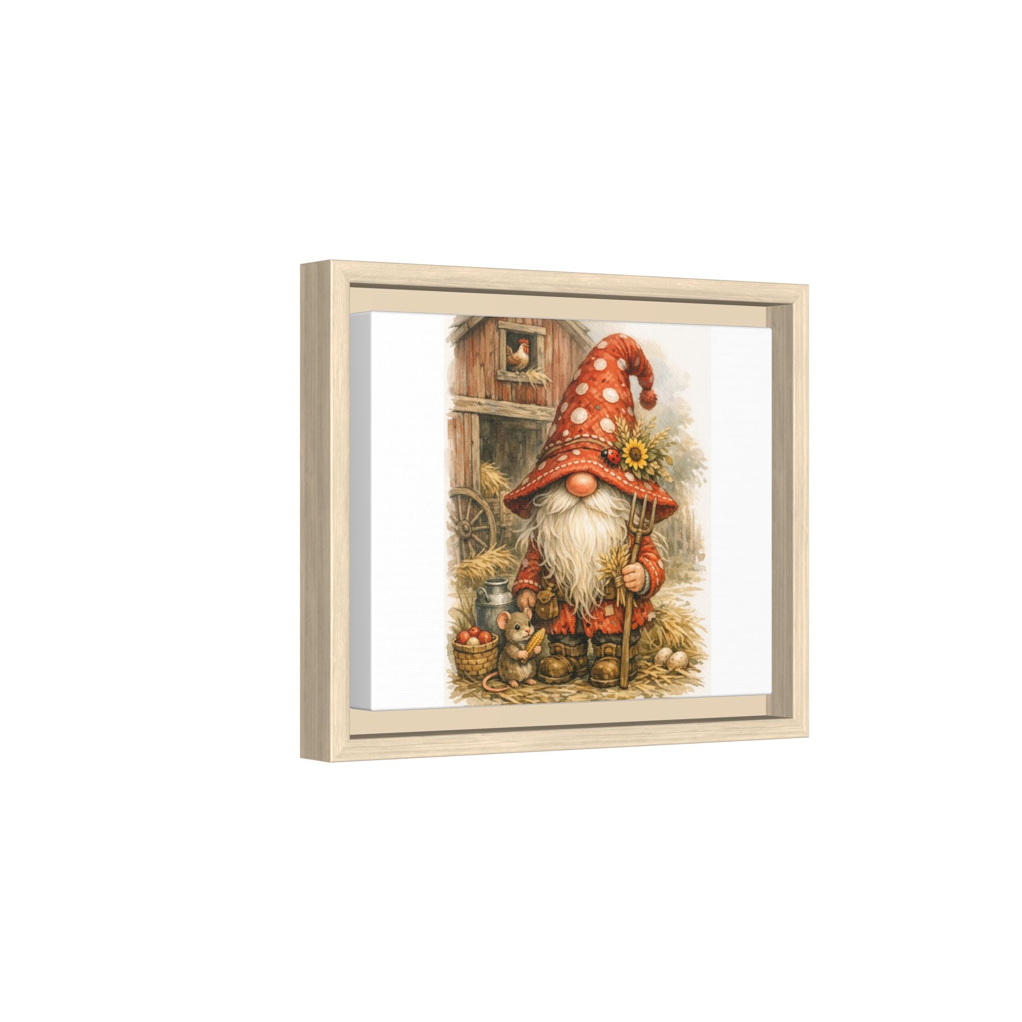Copy of High Hat Farmhouse Gnome Art Print — Framed Matte Canvas