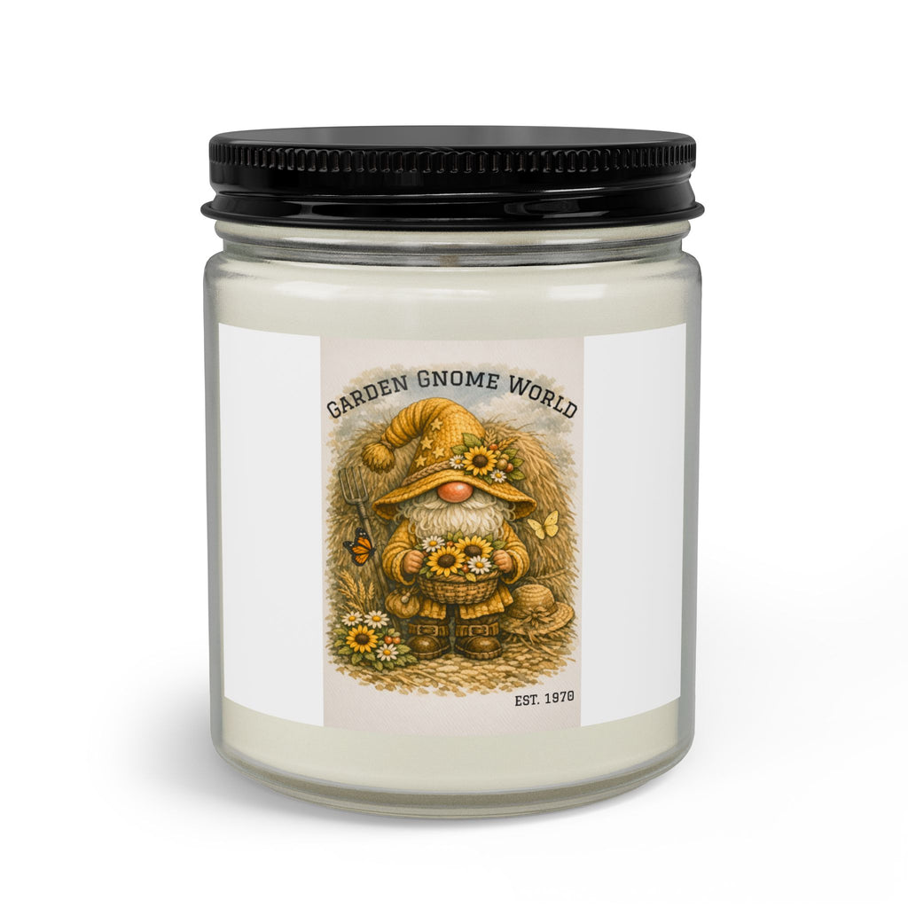 High Hat Sun Flower Garden Gnome Candle Set with Matches & Wick Trimmer — Cozy Floral Home Decor
