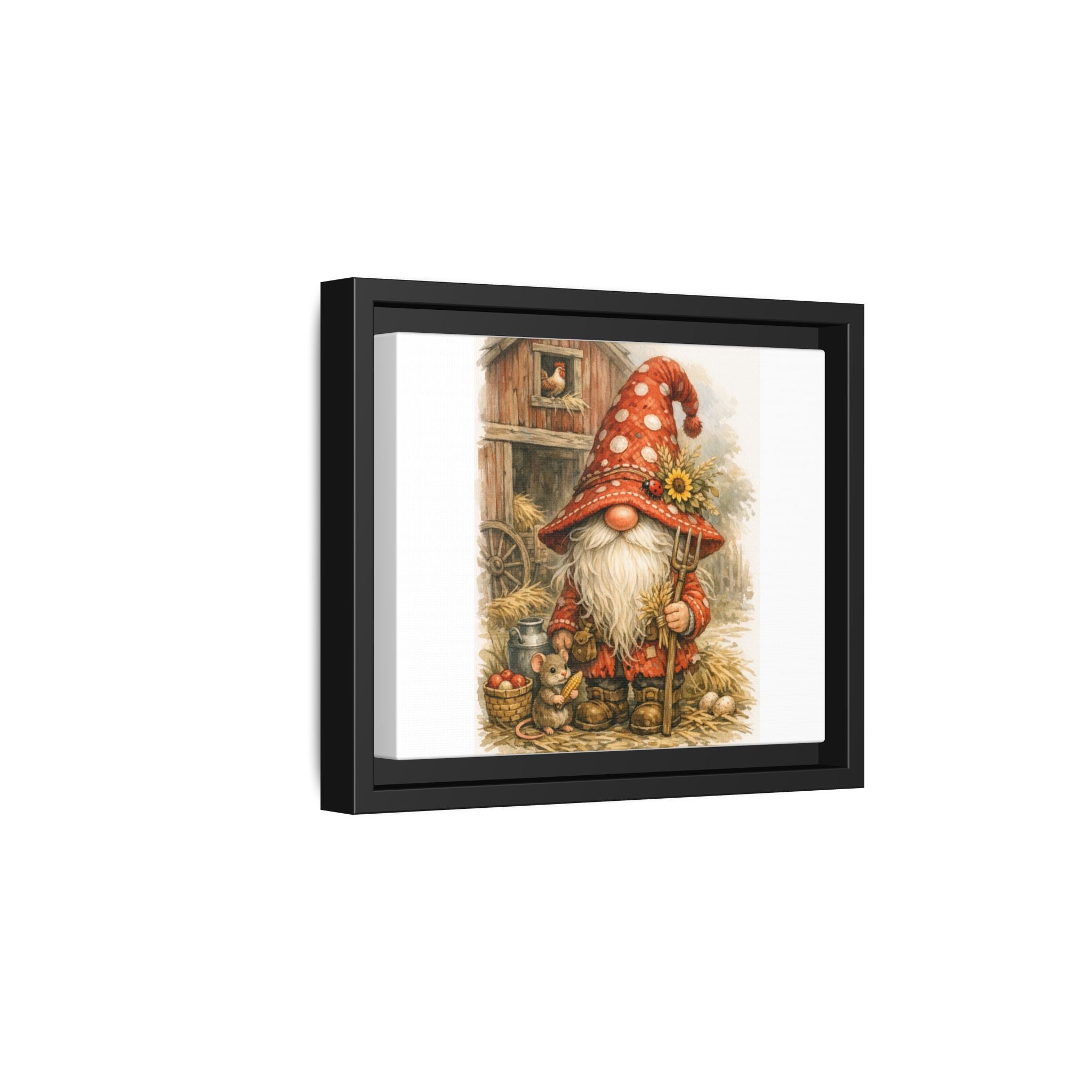 Copy of High Hat Farmhouse Gnome Art Print — Framed Matte Canvas