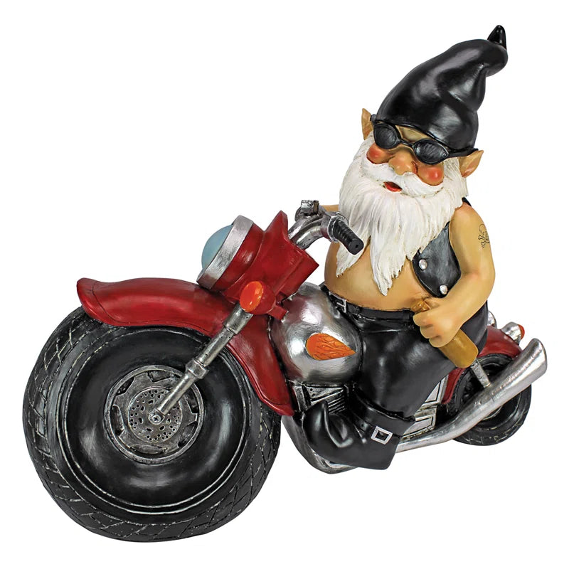 Axle Grease the Biker Gnome Statue