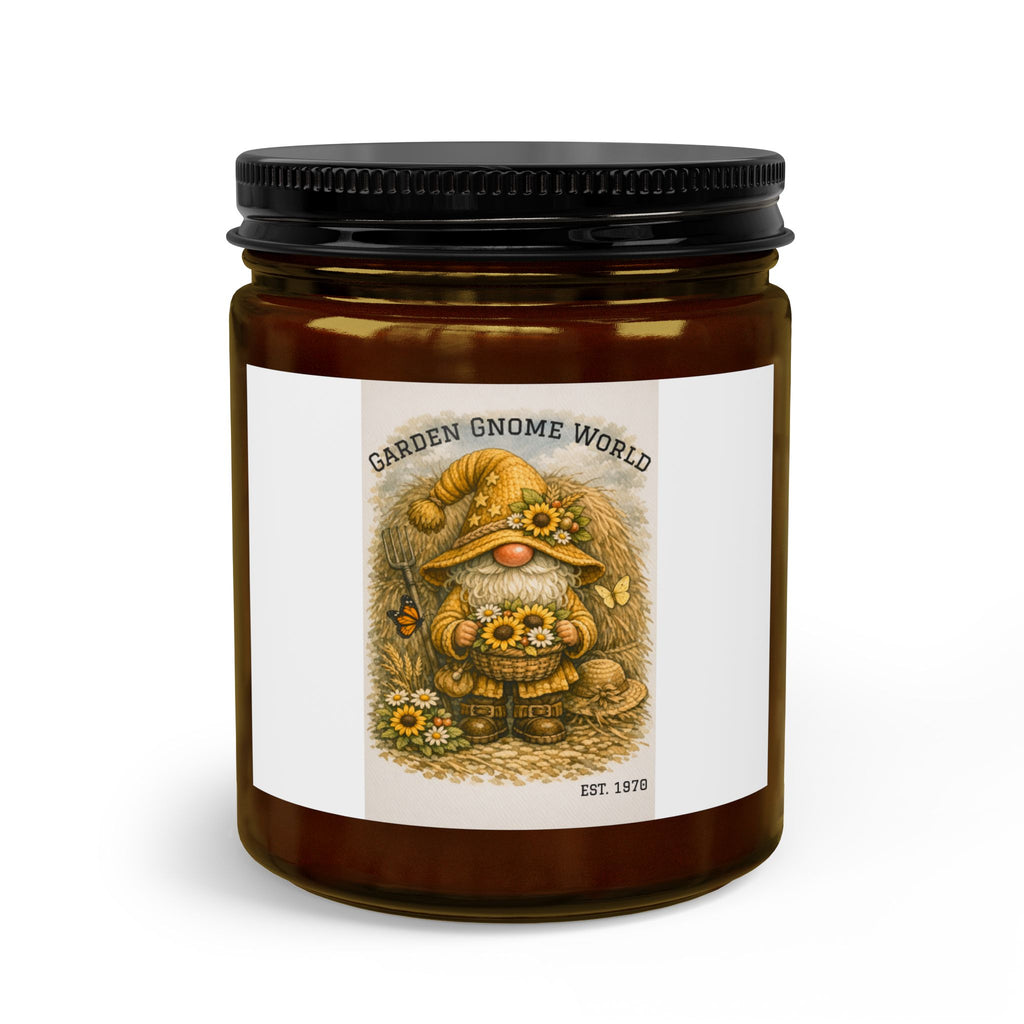 High Hat Sun Flower Garden Gnome Candle Set with Matches & Wick Trimmer — Cozy Floral Home Decor