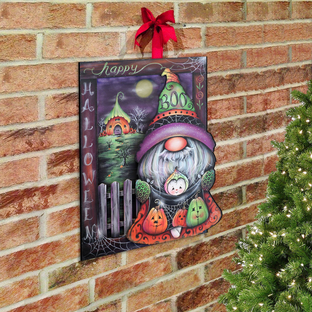 Boo Halloween Gnome Holiday Door Decor by Jamie Mills-Price - Halloween Decor - 8611077H-MP