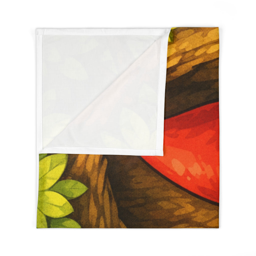 Gnome in the Tree Baby Swaddle Blanket — Woodland Nursery Swaddle