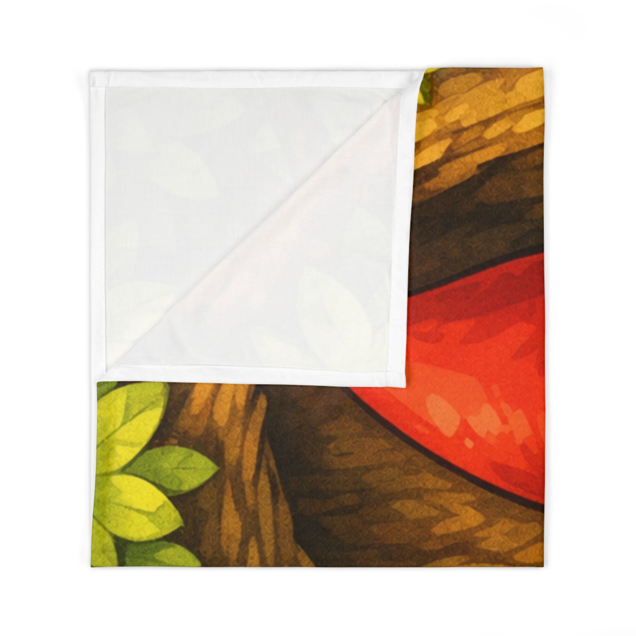 Gnome in the Tree Baby Swaddle Blanket — Woodland Nursery Swaddle