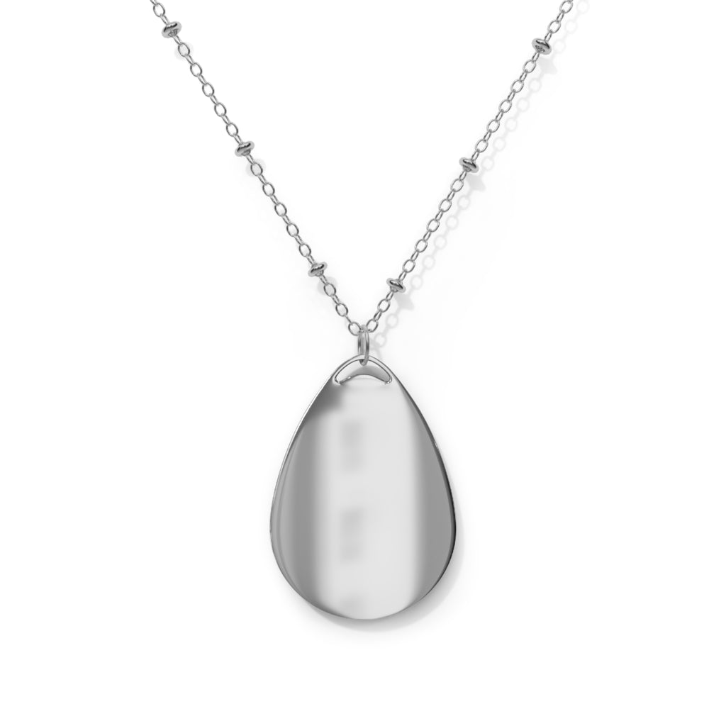 Oval Necklace — Winter Gnome Teardrop Pendant