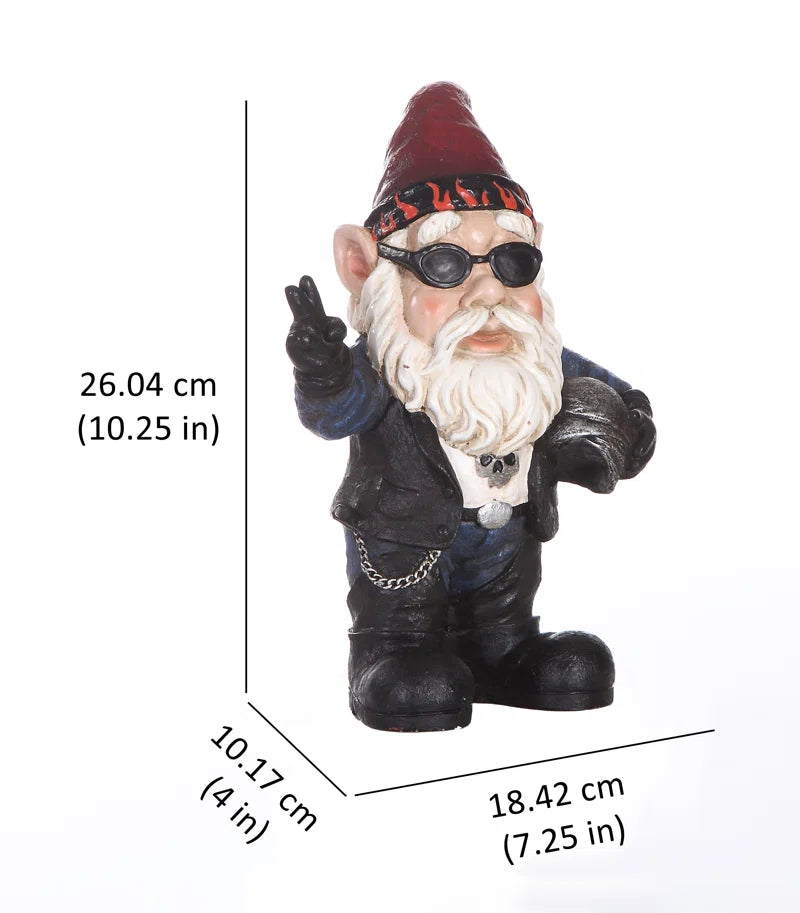 Biker Gnome Statue