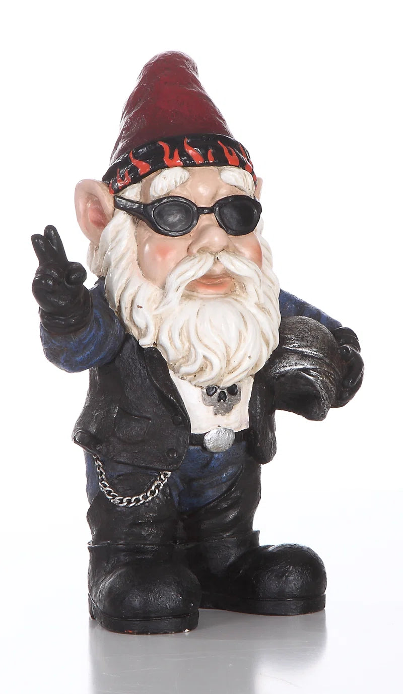 Biker Gnome Statue