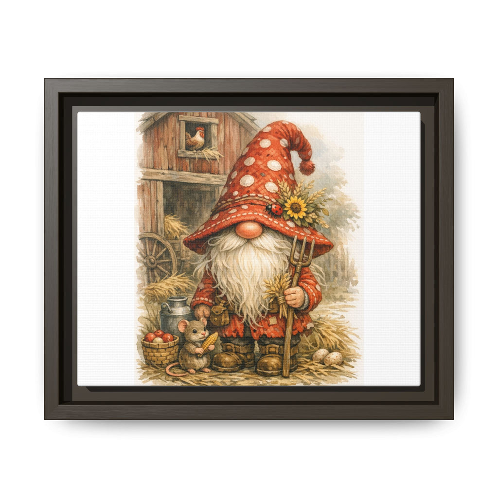 High Hat Farmhouse Gnome Art Print — Framed Matte Canvas
