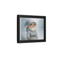 Framed Matte Canvas - Bright Eyes Adorable Winter Gnome Wall Art