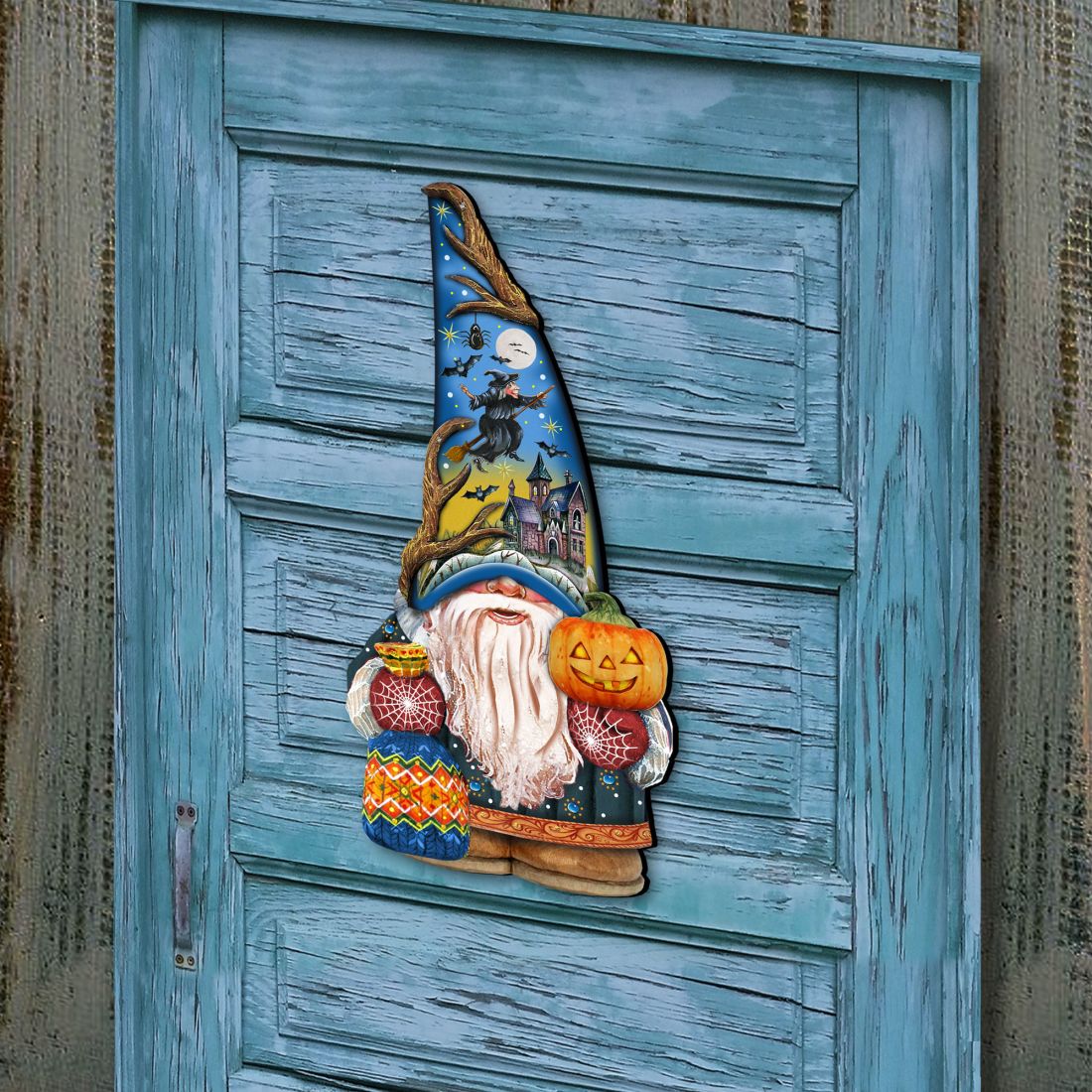 Halloween Gnome Door Decor by G. DeBrekht - Thanksgiving Halloween Decor - 8611016H