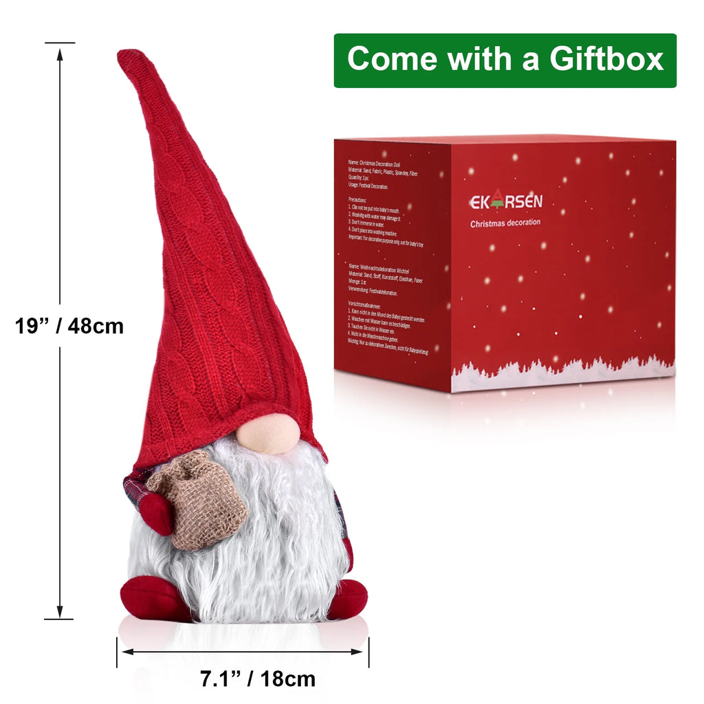 Handcraft Plush Gnome Gonk Doll House Decoration Cute Tomte Dwarf - Sweet Gift for Valentine Christmas Newyear Easter