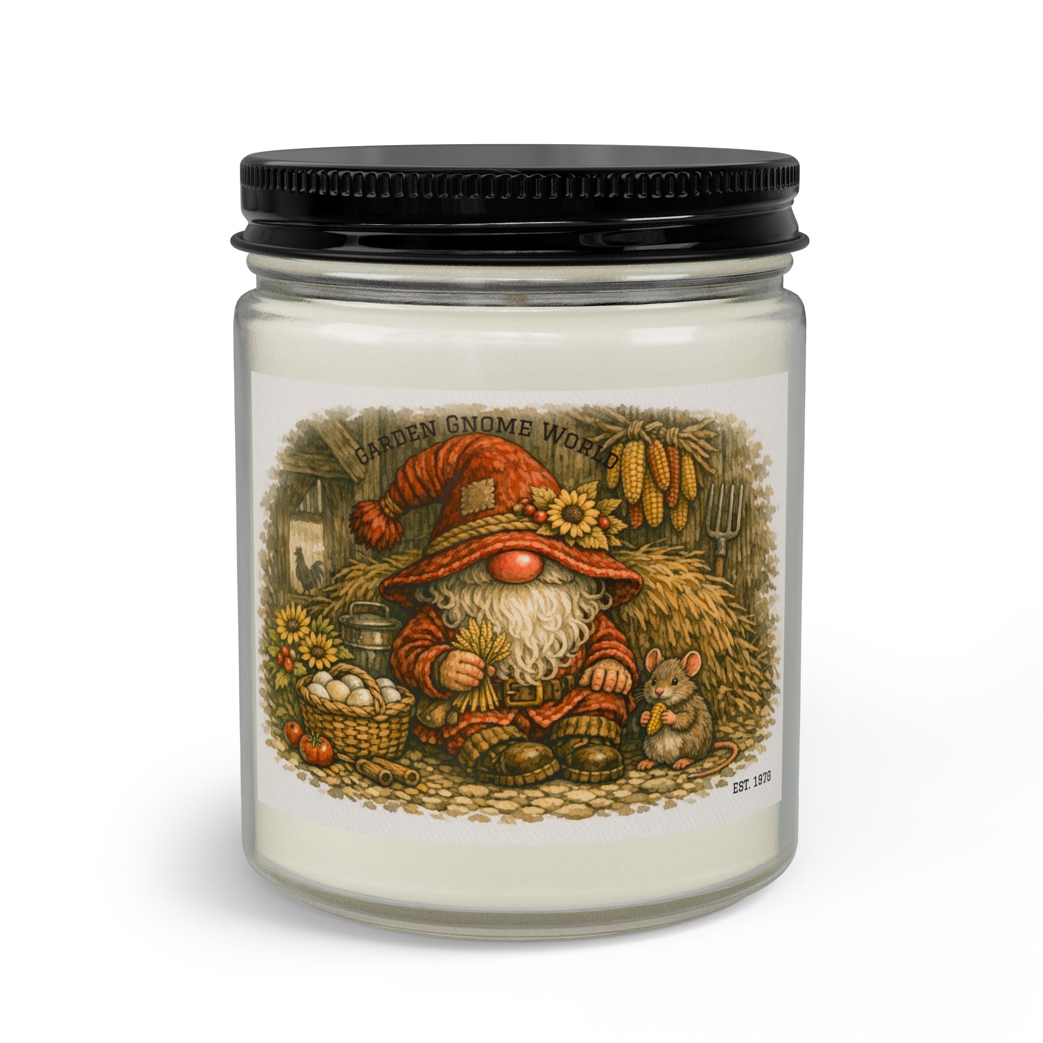 High Hat Barn Gnome Harvest Candle Jar Set — Matches & Wick Trimmer