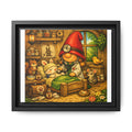 Gnome Girl Vet Nursery Wall Art — Framed Matte Canvas