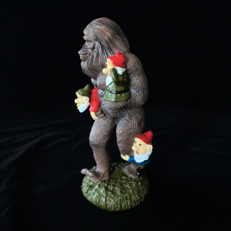 Chimpanzee and Dwarf Statues