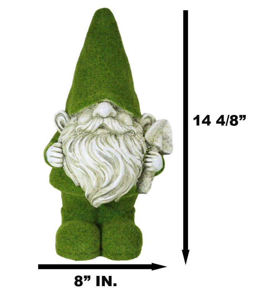 Whimsical Green Thumb Gnome with Shovel 