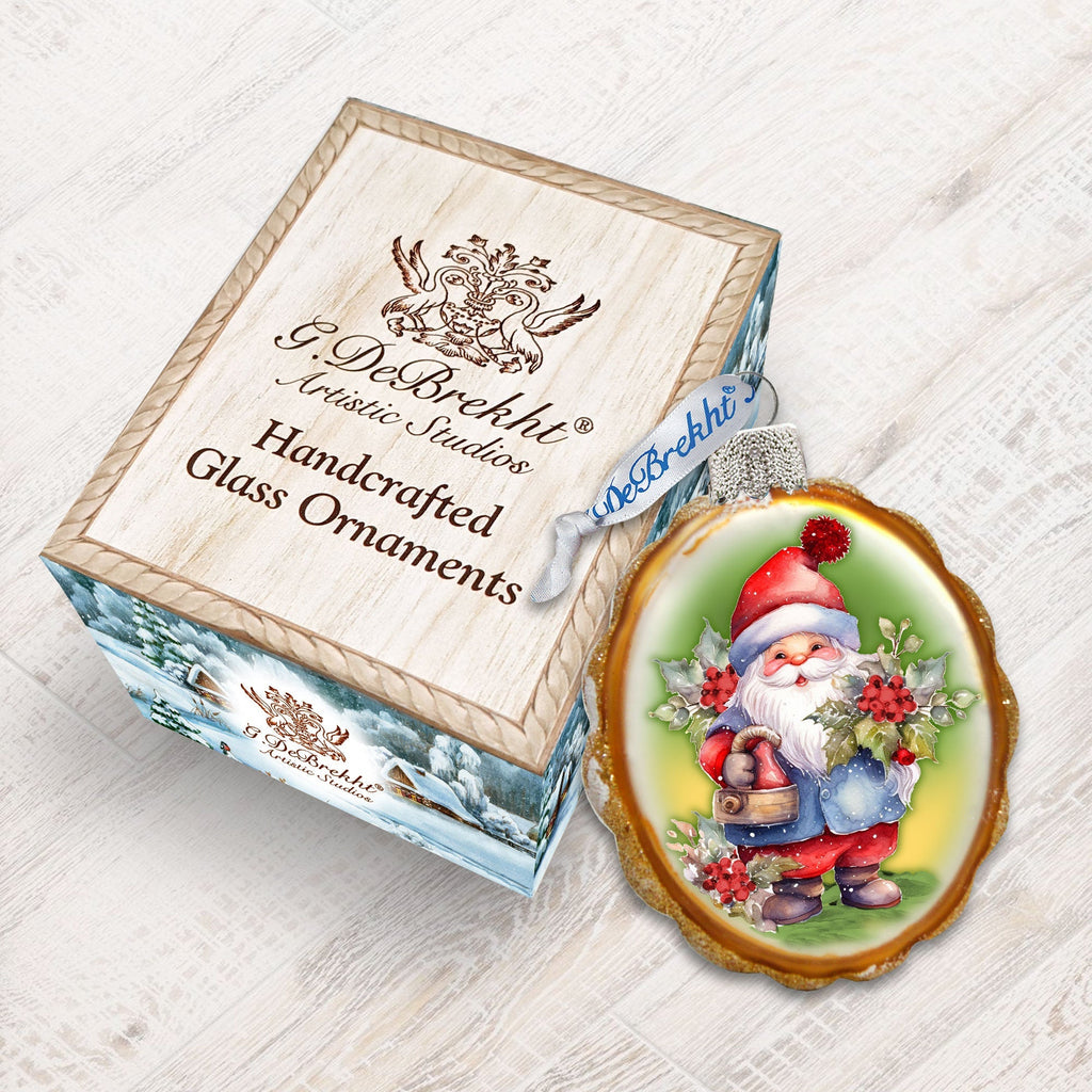 Christmas Gnome Mercury Glass Ornaments by G. Debrekht - Christmas Decor - 776018