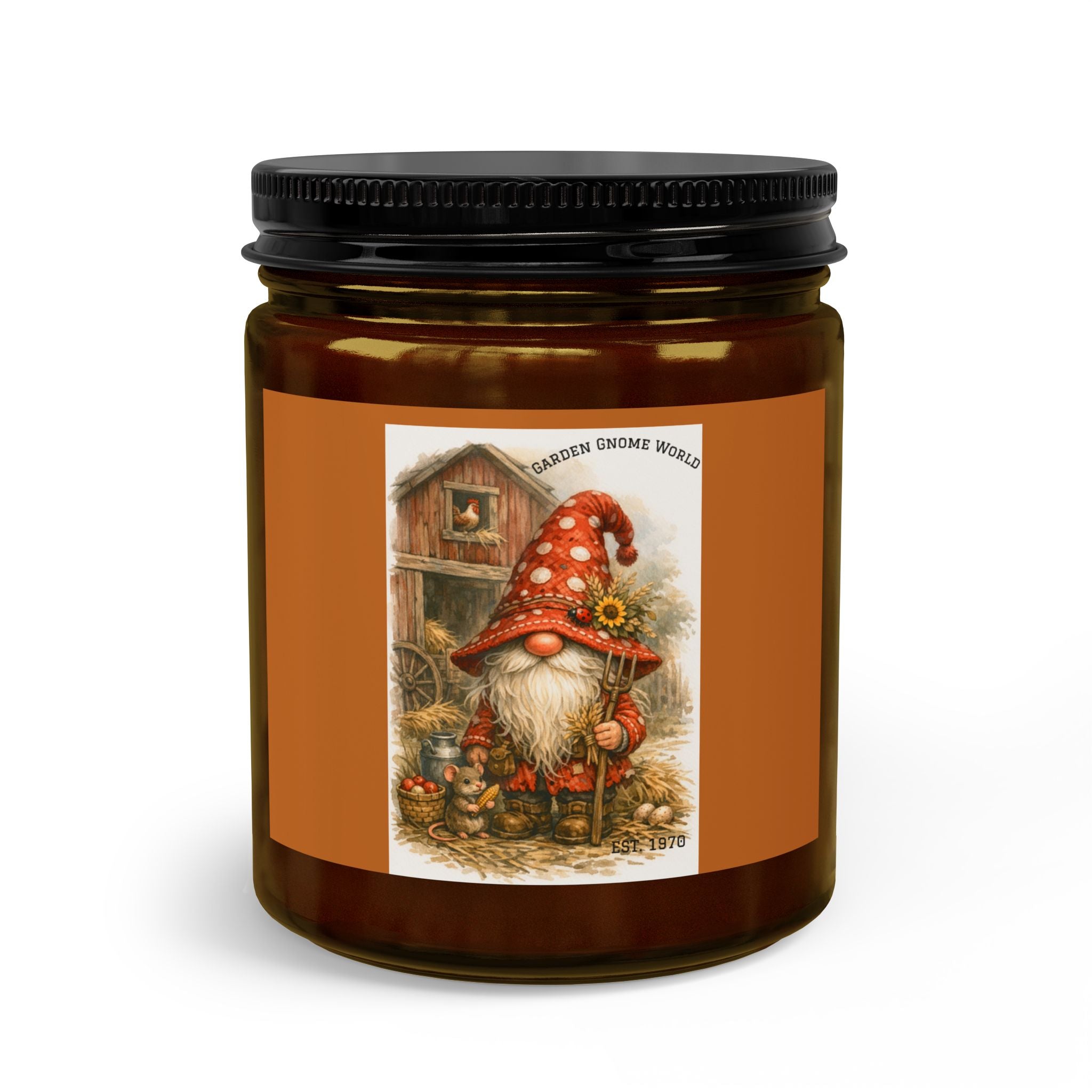 Gnome Garden Candle Set with Matches & Wick Trimmer — Cozy Autumn Home Decor