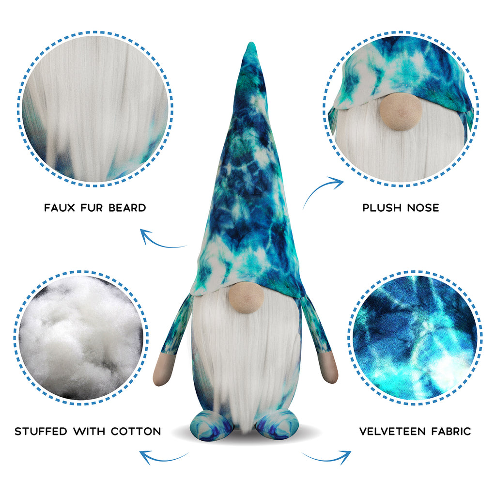 Hippie Gnomes Plush Tie Dye Groovy Home Decor Tomte Gnome