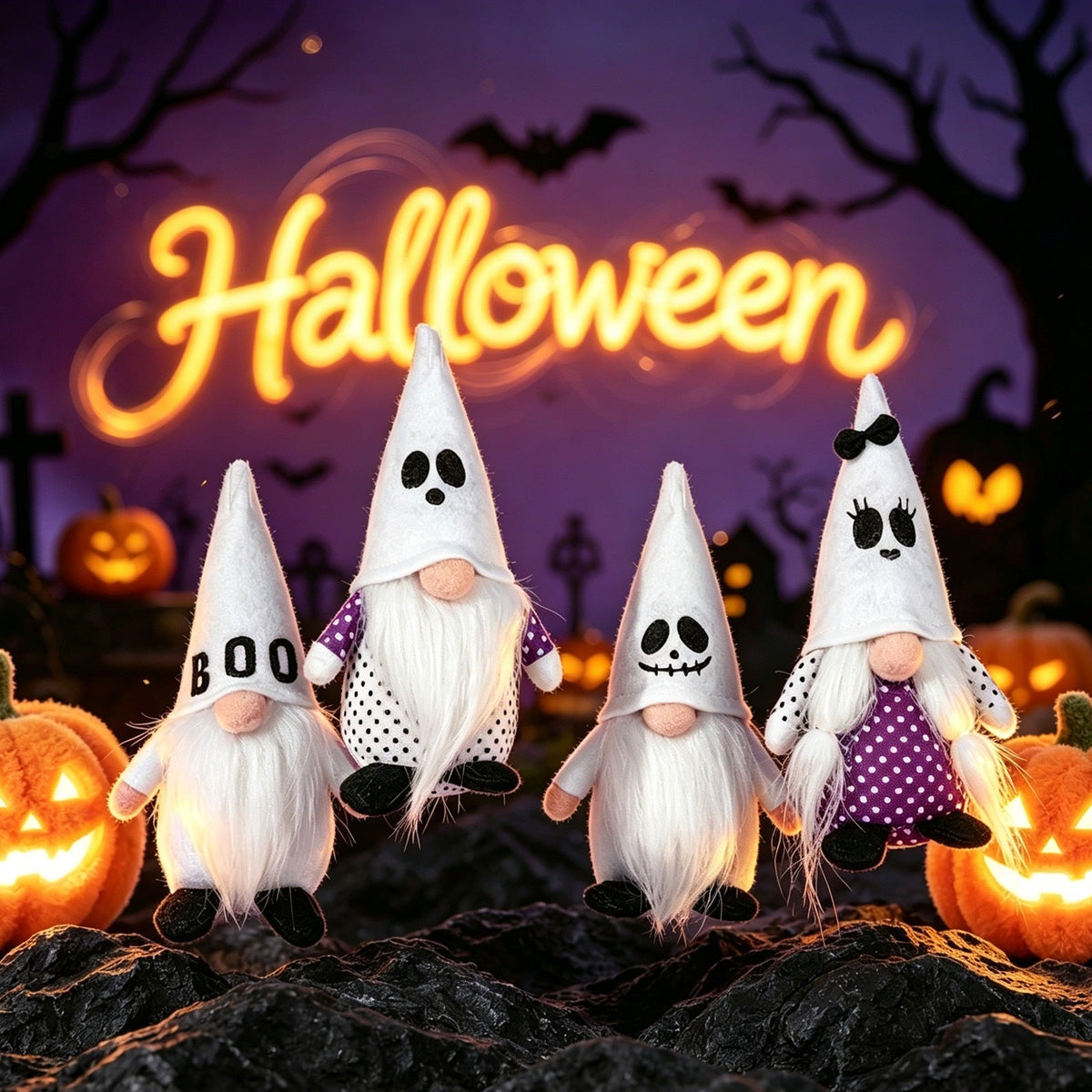 Halloween Rudolph Plush Gnome Ghost Hanging Ornament Witch Hat Party Decoration Halloween Decorative Figurine