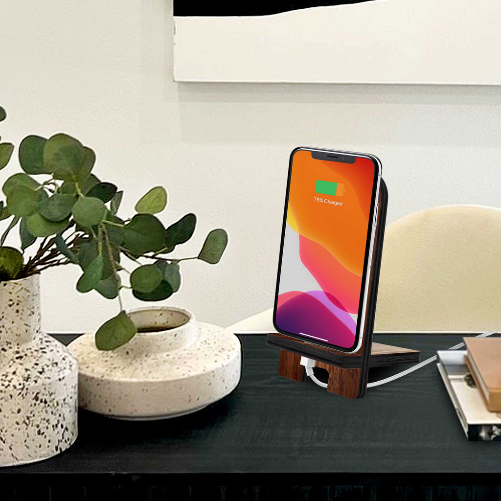 Fall Gnome Cell Phone Stand Halloween Décor Wood Mobile Tablet Holder Charging Station Organizer - 892033