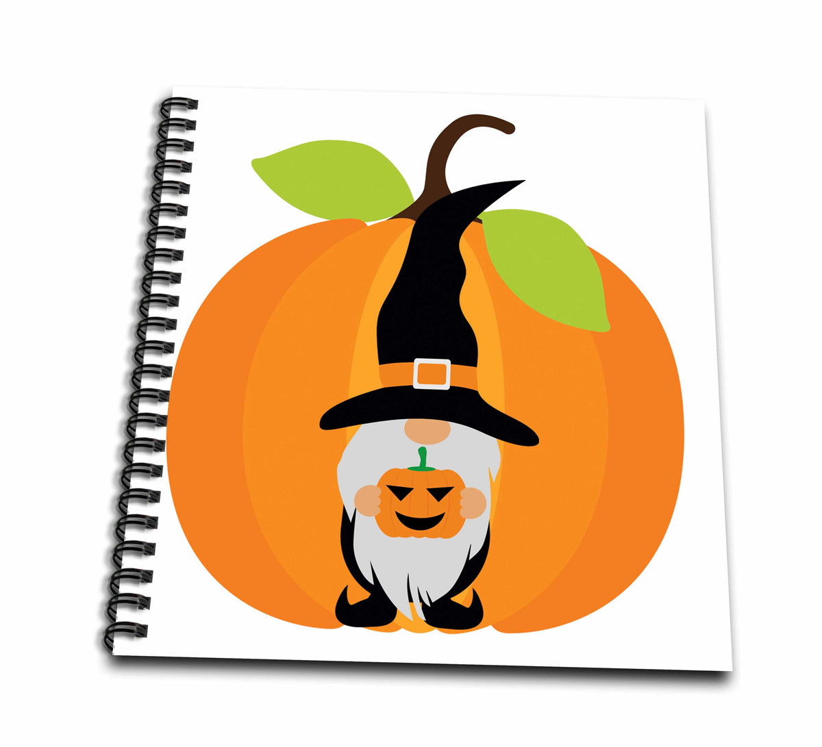 3dRose Halloween Gnome Witch Jack O Lantern Giant Pumpkin - Drawing Books (db-371166)