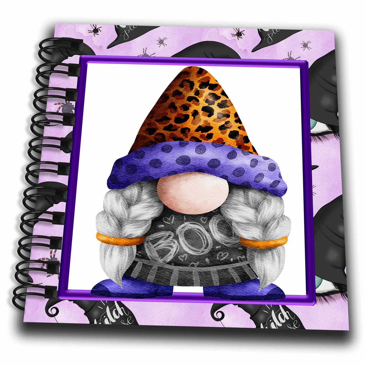 3dRose Anne Marie Baugh - Halloween Designs - Cute Boo Halloween Gnome - Drawing Books (db-369193)