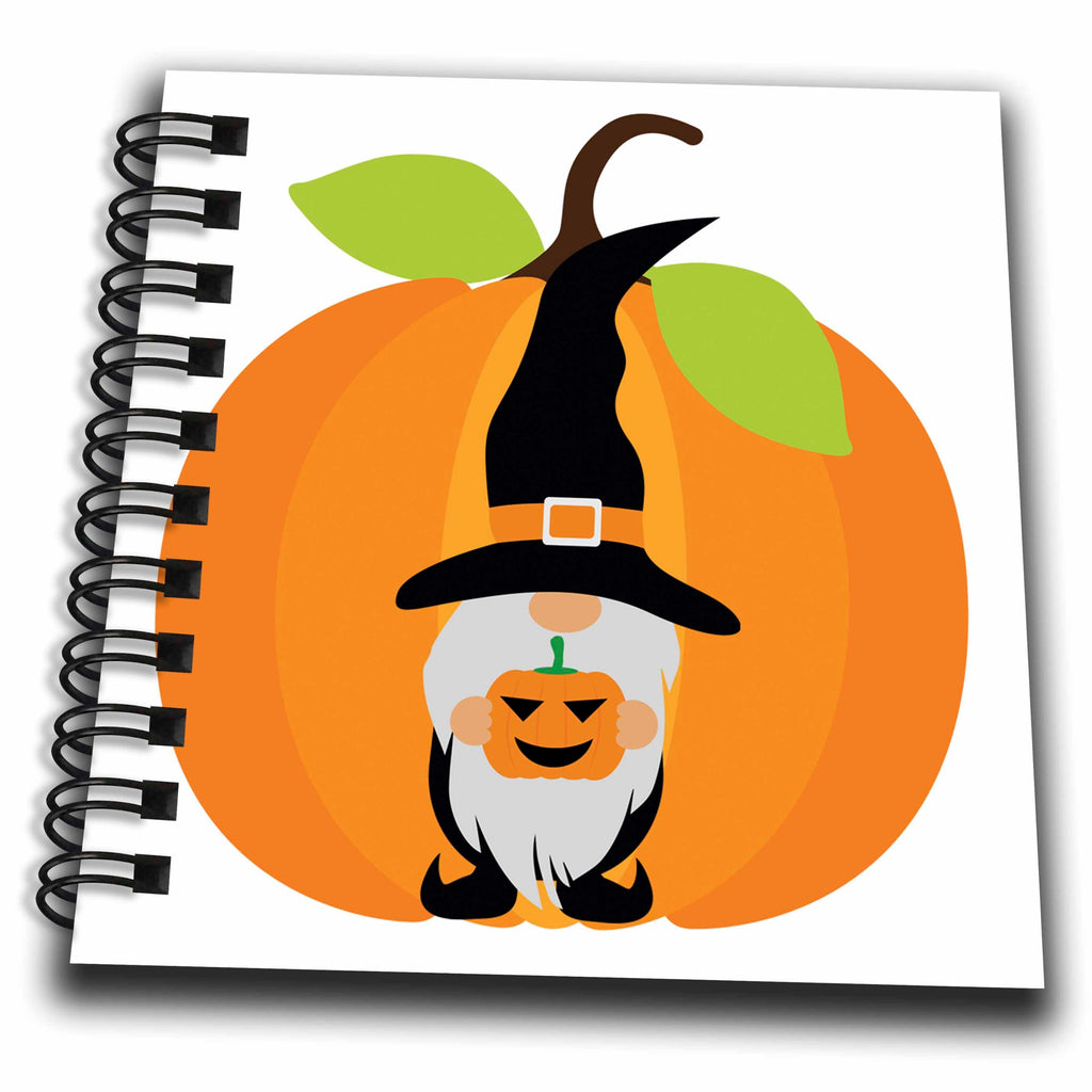 3dRose Halloween Gnome Witch Jack O Lantern Giant Pumpkin - Drawing Books (db-371166)