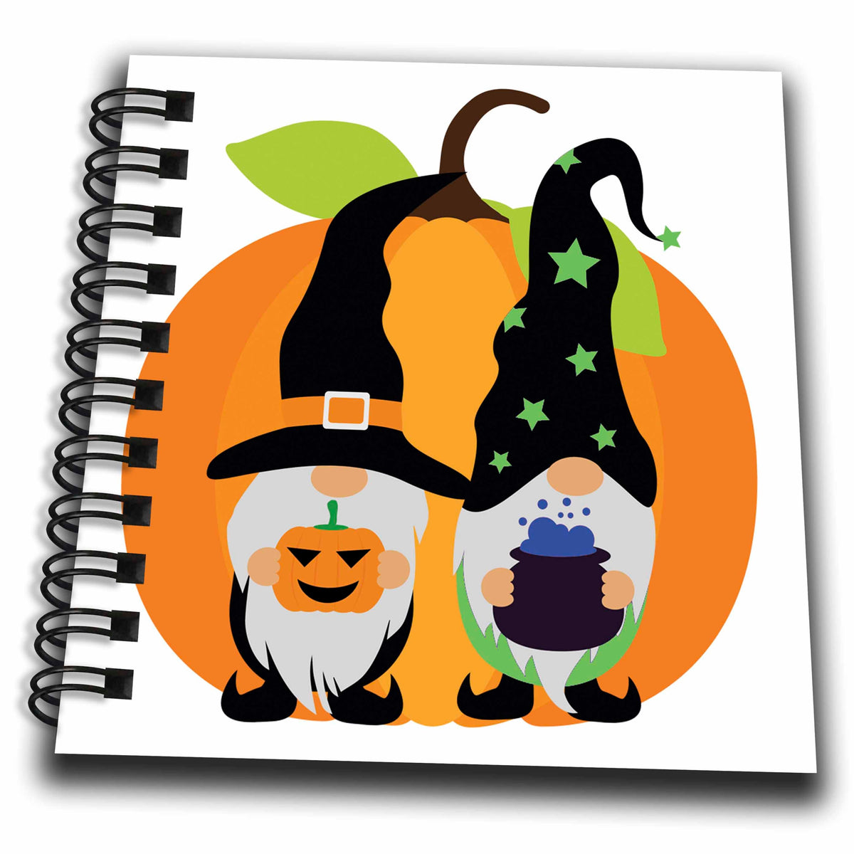 3dRose Halloween Gnomes Witch Wizard Magic Jack O Lantern Giant Pumpkin - Drawing Books (db-371168)