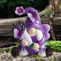 Purple Gnome with flowers and butterfly 