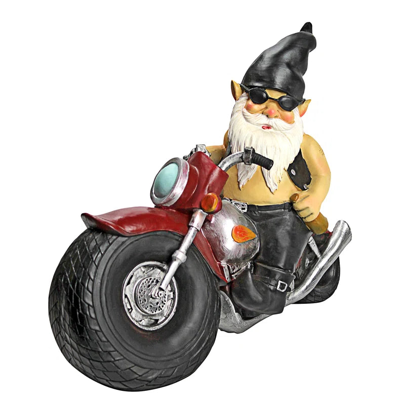 Axle Grease the Biker Gnome Statue