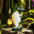 Solar Garden Outdoor Gnomes-           Lawn Decor Patio, Yard Ornament - Gifts for Housewarming