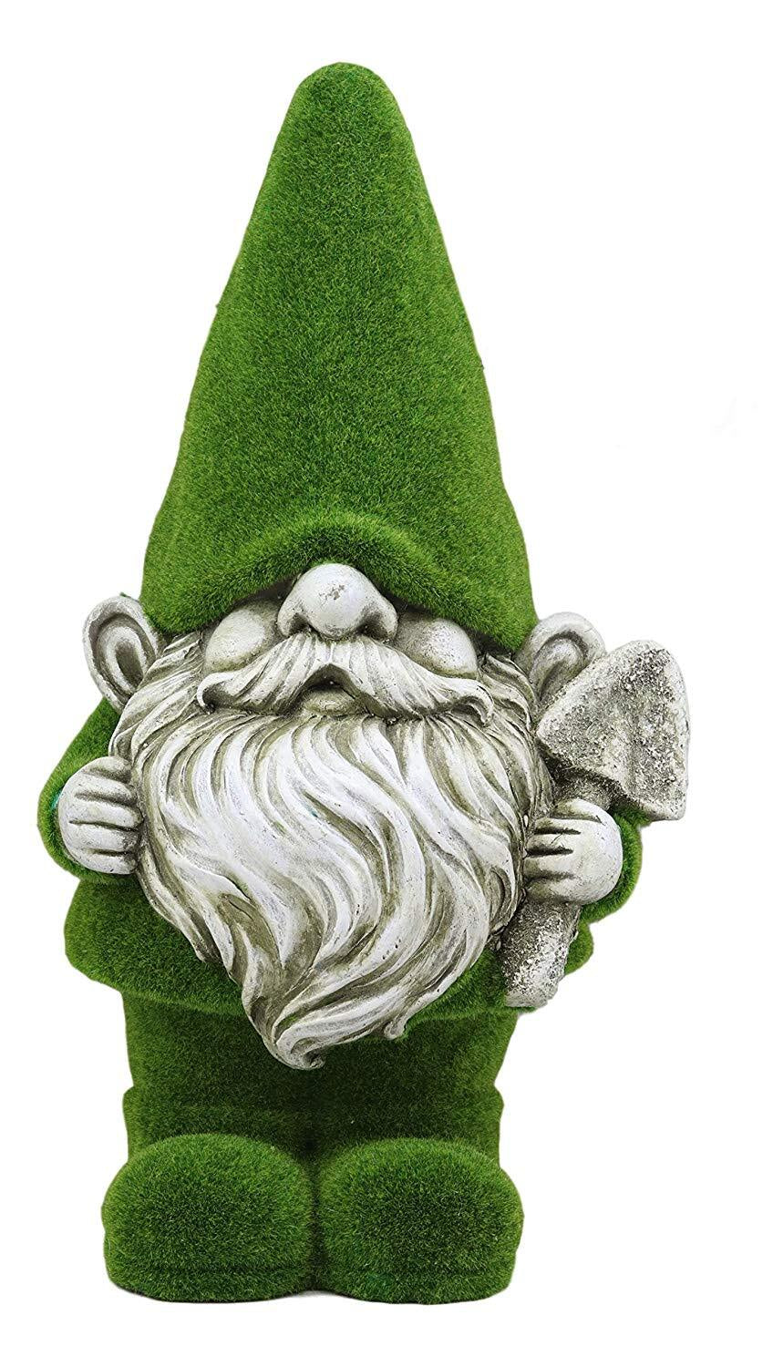 Whimsical Green Thumb Gnome with Shovel 