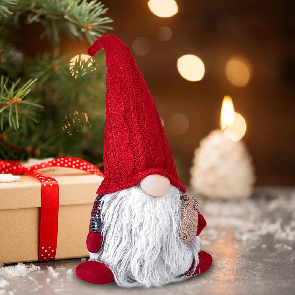 Handcraft Plush Gnome Gonk Doll House Decoration Cute Tomte Dwarf - Sweet Gift for Valentine Christmas Newyear Easter