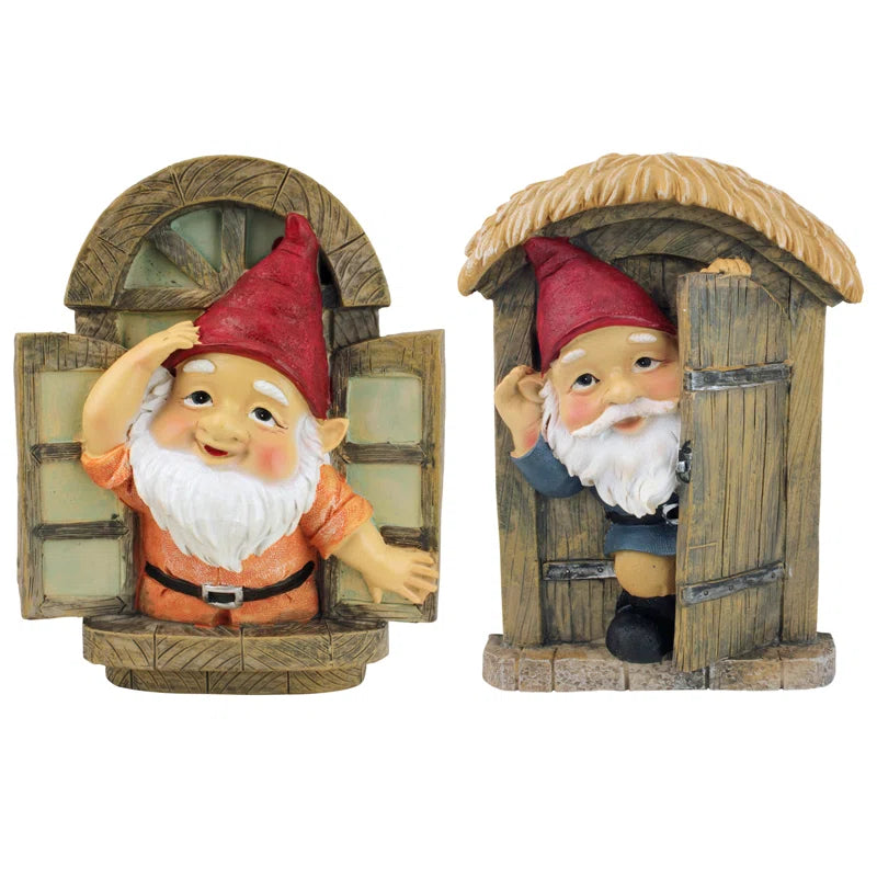 Knothole Gnomes - 2 Piece Garden Welcome Tree Set