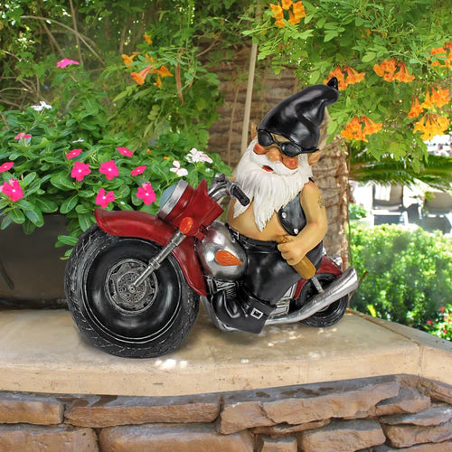 Axle Grease the Biker Gnome Statue